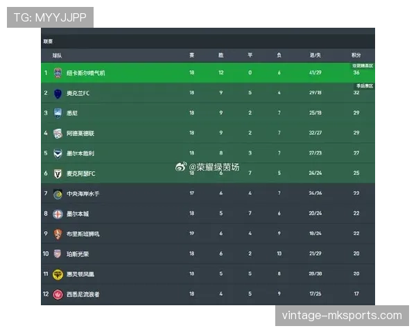 澳超联赛历史数据与积分榜全记录